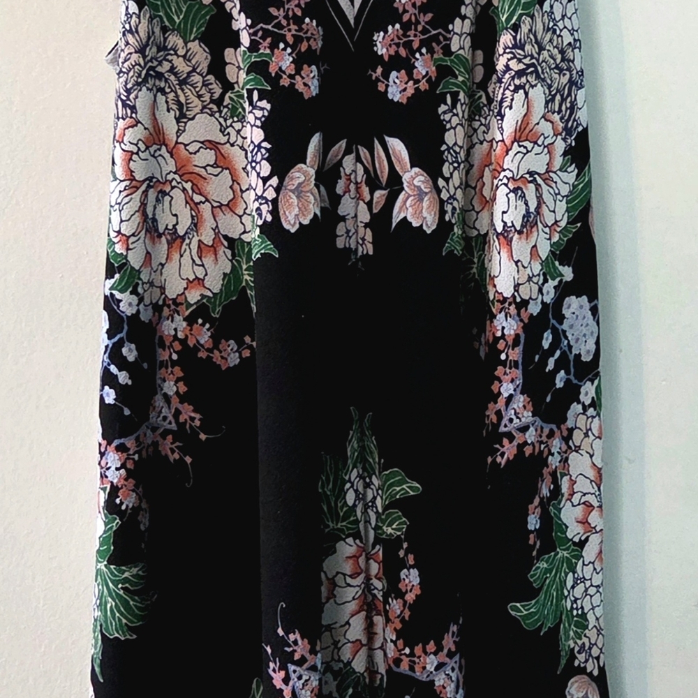 Floral Black Dress